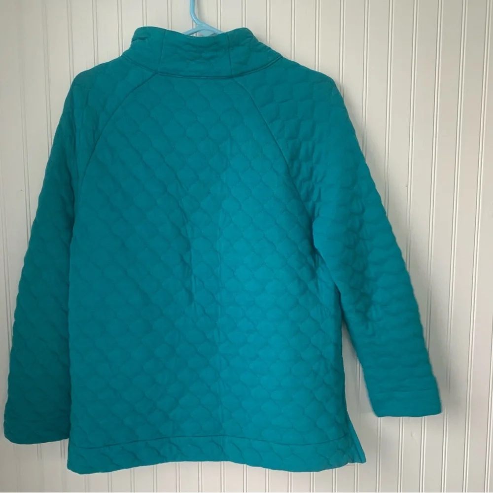 Talbots Turquoise Quilted Top (Large Petite) - Picture 6 of 9